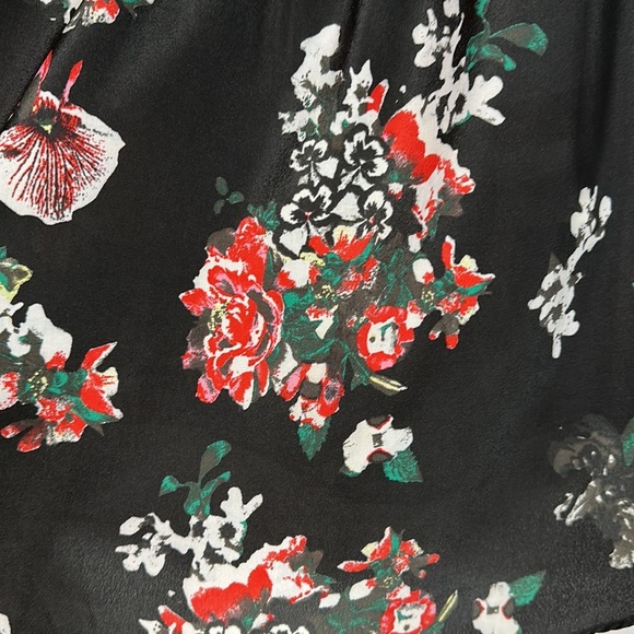 Talula Black Floral Chiffon Tank Top - Picture 8 of 11